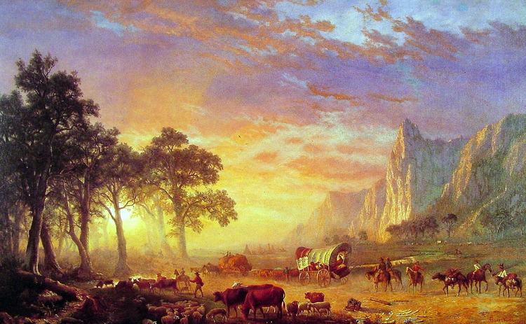 Albert Bierstadt Oil Painting The Oregon Trail